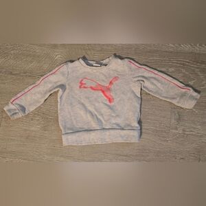 2T Puma Kids Gray and Pink Sweatshirt